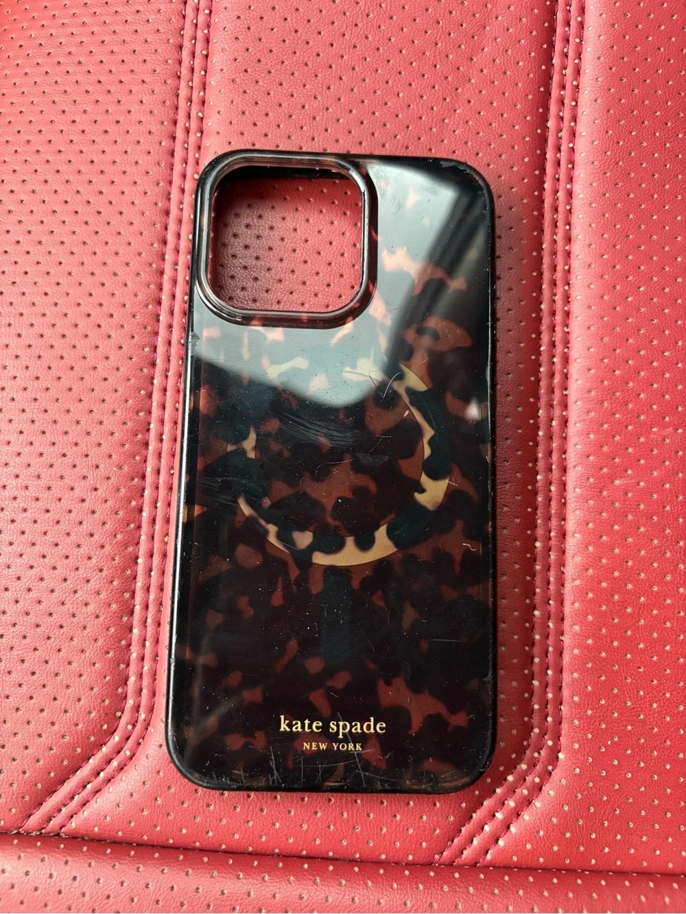 kate spade Tortoiseshell Gloss Phone Case - Black & Brown